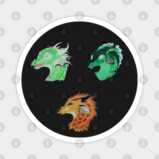 Scared Trio Sticker Pack Magnet by Lycoris ArtSpark